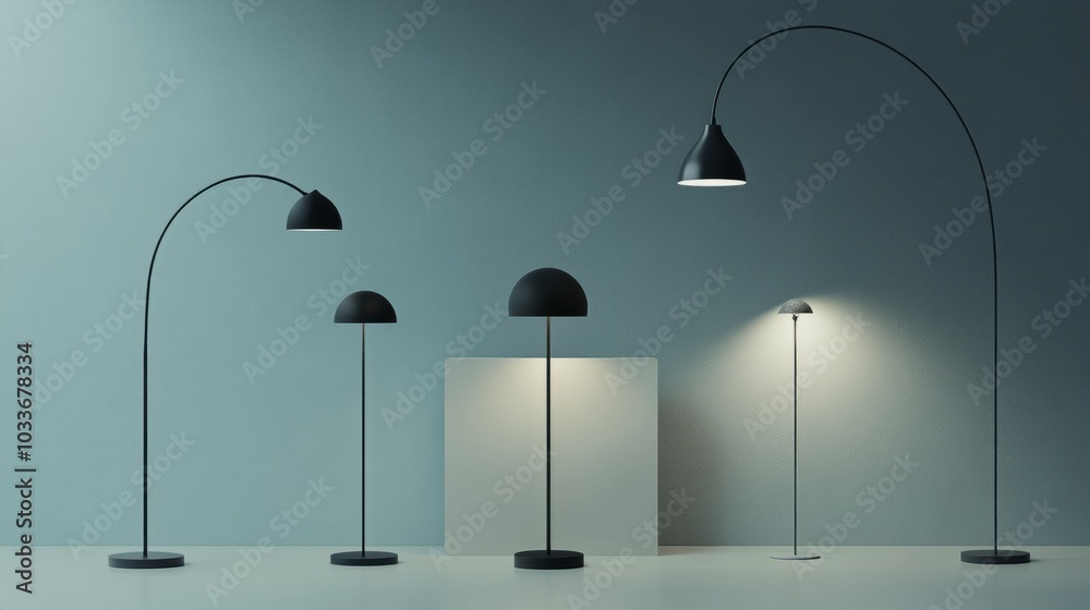 PNG set of diverse lighting designs, showcasing minimalist pendant lights, arched floor lamps, and wall-mounted fixtures. PNG set of diverse lighting designs, showcasing minimalist pendant lights, arched floor lamps, and wall-mounted fixtures.