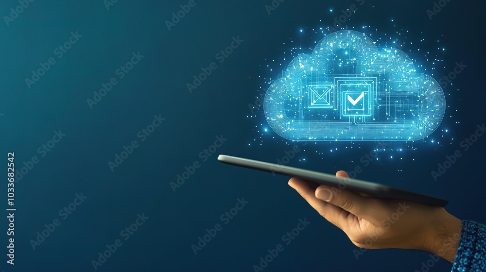 Digital Cloud Technology with Tablet Interface Digital Cloud Technology with Tablet Interface