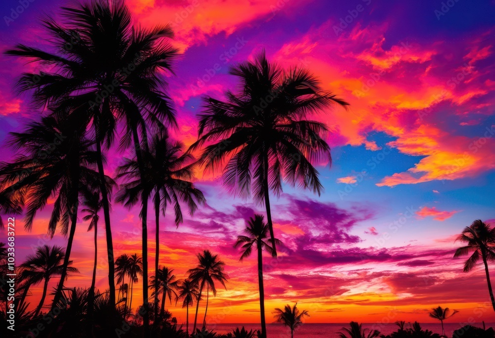vibrant silhouettes palm trees set rainbow colorful backgrounds captivating summer vibes tropical designs, lgbtq, lgbt, pride, love, equality, beach, sunset vibrant silhouettes palm trees set rainbow colorful backgrounds captivating summer vibes tropical designs, lgbtq, lgbt, pride, love, equality, beach, sunset