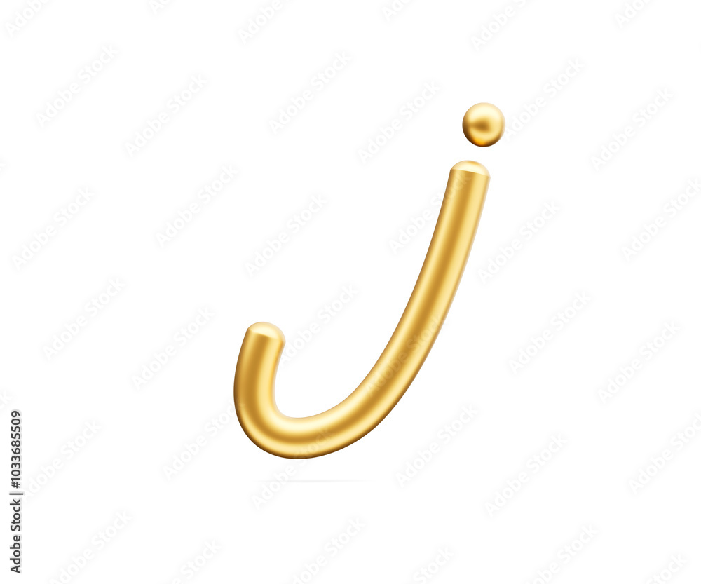3d Golden Shiny Small Letter j Alphabet j Rounded Inflatable Font White Background 3d Illustration 3d Golden Shiny Small Letter j Alphabet j Rounded Inflatable Font White Background 3d Illustration
