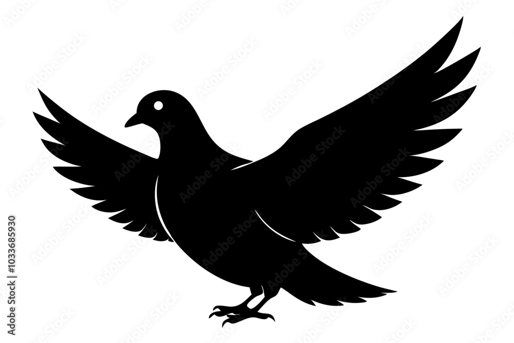 dove silhouette vector illustration dove silhouette vector illustration