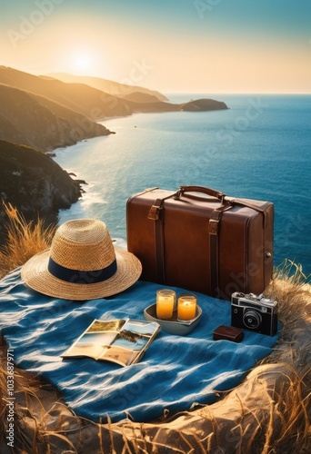 captivating vibrant showcase stunning landscapes essential travel items displayed beautiful settings, scenery, nature, outdoor, mountains, destination