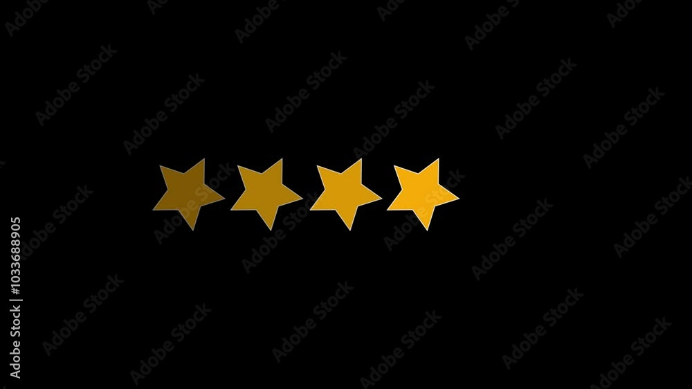 Five star rating icon animated video. Stars rating review. Quality shape design. Customer feedback concept. Five stars customer review icon for apps and websites. Five star rating icon animated video. Stars rating review. Quality shape design. Customer feedback concept. Five stars customer review icon for apps and websites.