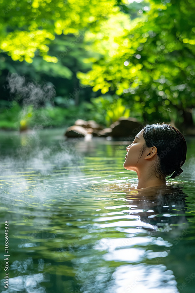 Fototapeta premium Embracing the Wild, Hot Spring