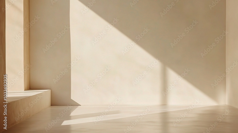 Minimalist Room with Natural Light and Soft Shadows Minimalist Room with Natural Light and Soft Shadows
