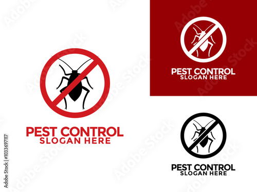 pest control logo design vector, insecticide logo icon, Disinfection service and pest control logo design template