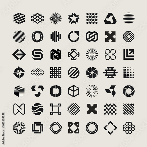 Set of vector logo design templates. Abstract icons.