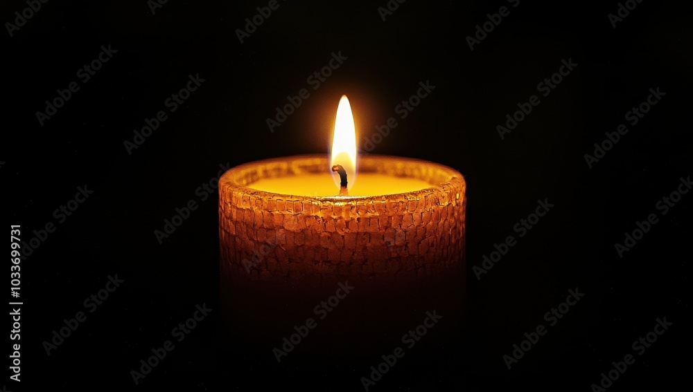 Burning candle in the dark. Concept of memory, hope, and remembrance. Burning candle in the dark. Concept of memory, hope, and remembrance.