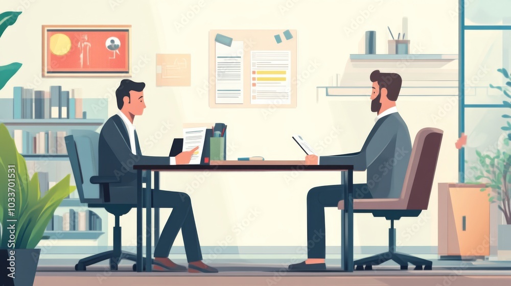 Professional Business Meeting in an Office Professional Business Meeting in an Office