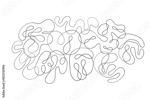 Random Shapes Organic Black Blobs Set. Outline 2d vector image. Sticker for social media. Backdrop.