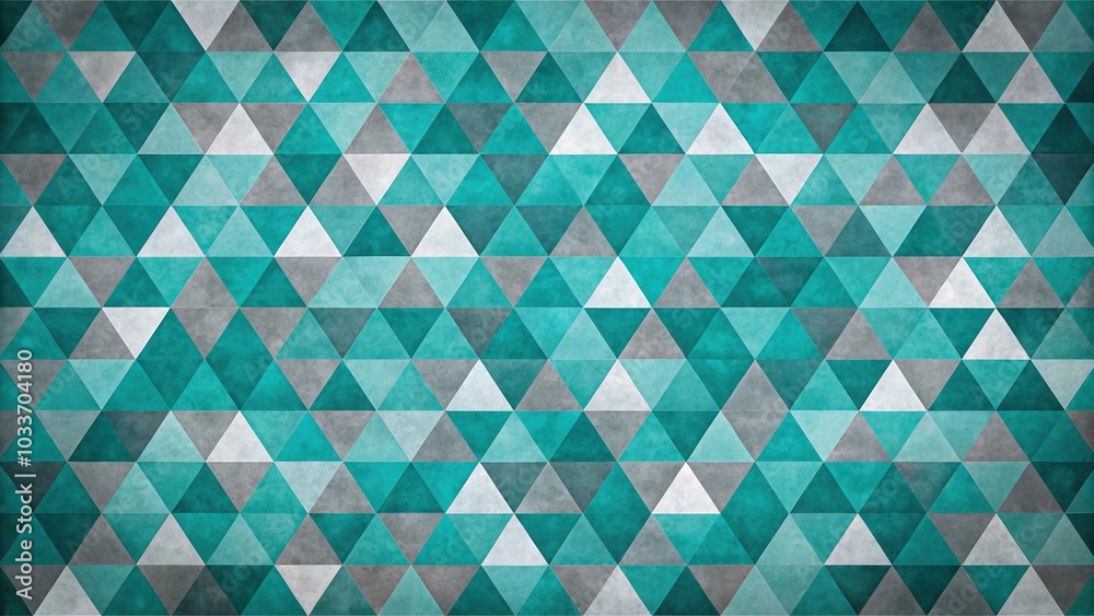 Panoramic teal gray triangle grid textured background Panoramic teal gray triangle grid textured background