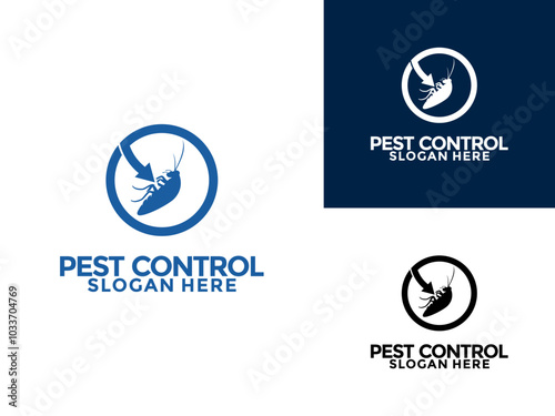 pest control logo design vector, insecticide logo icon, Disinfection service and pest control logo design template