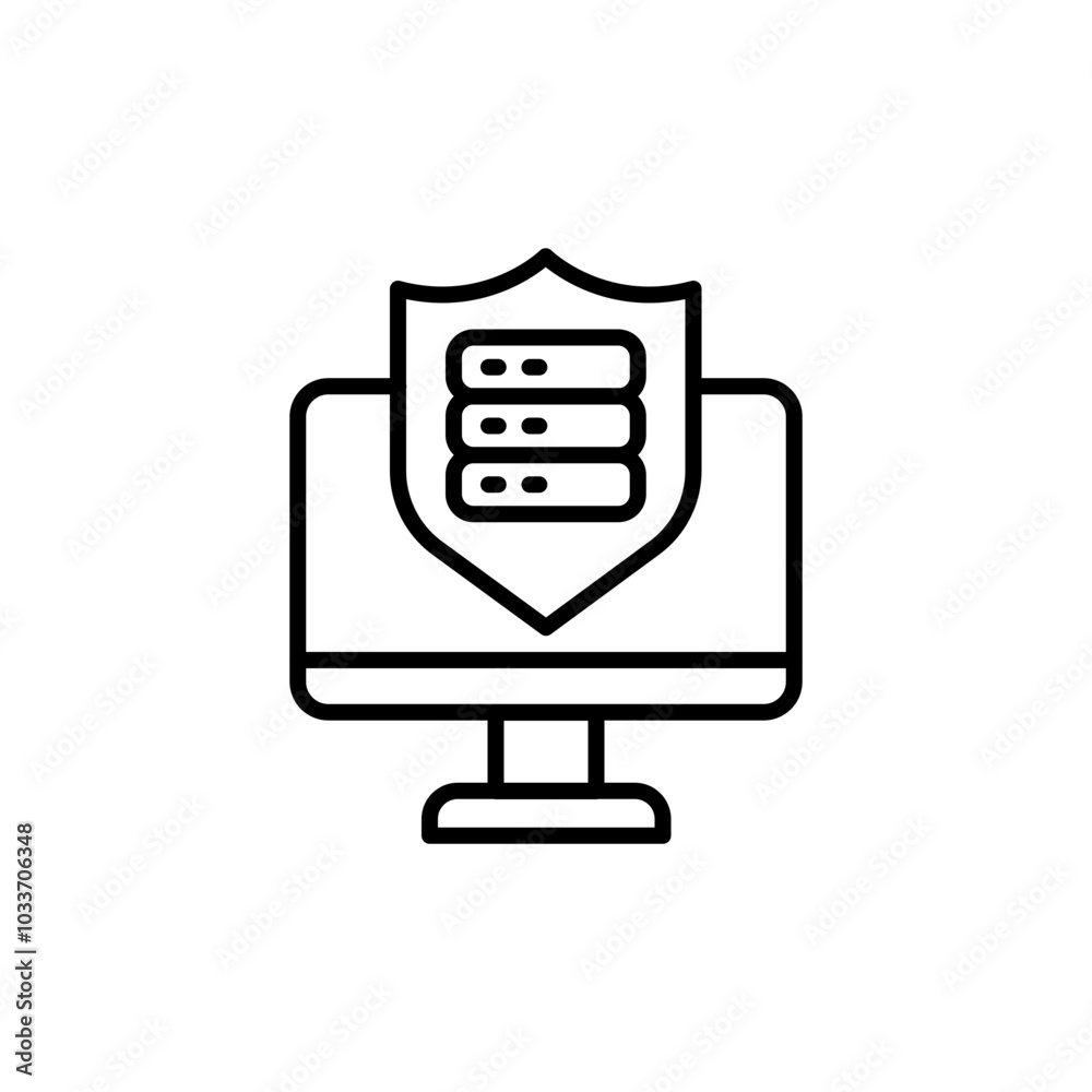 Storage protection outline icons, minimalist vector illustration ,simple transparent graphic element .Isolated on white background Storage protection outline icons, minimalist vector illustration ,simple transparent graphic element .Isolated on white background
