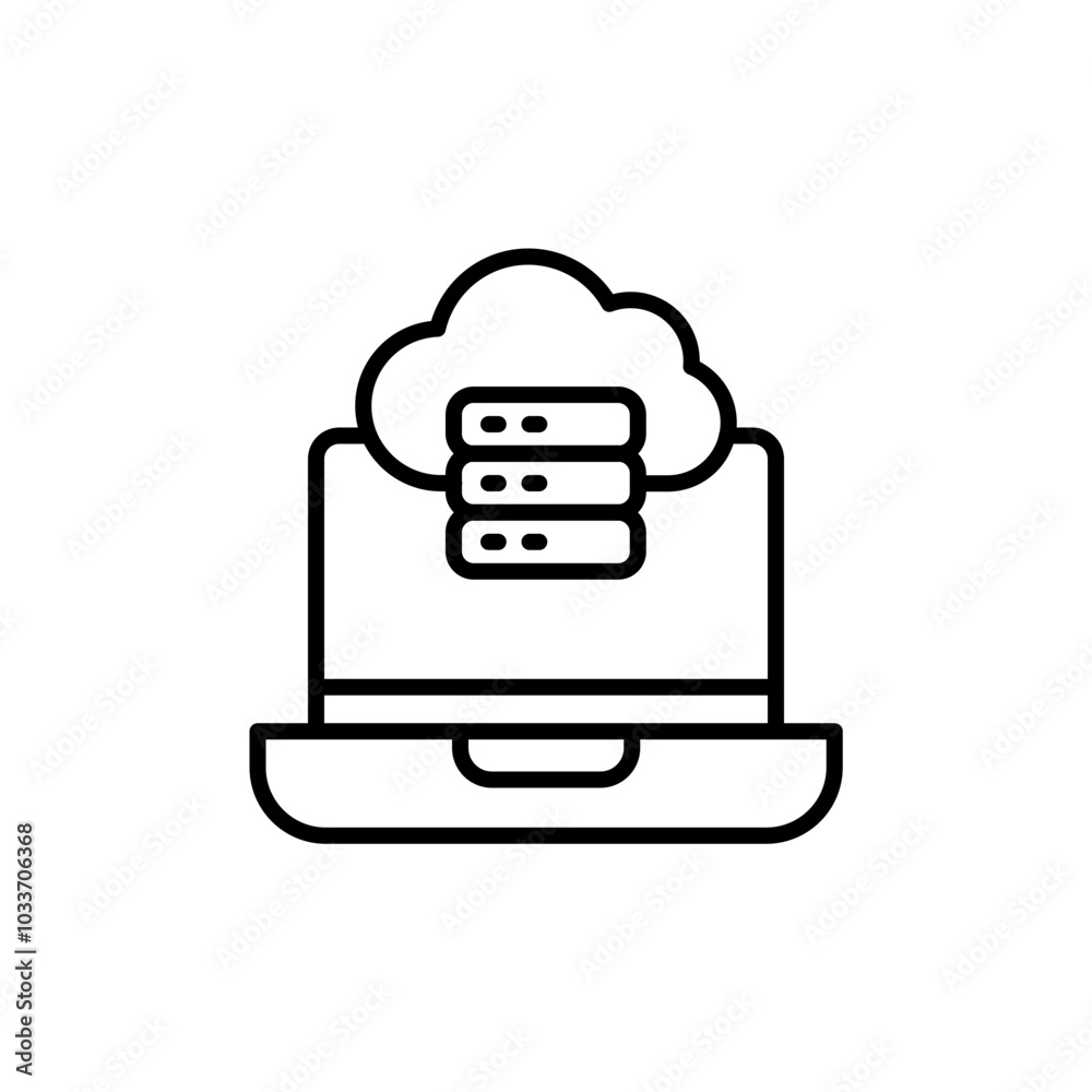 Cloud device outline icons, minimalist vector illustration ,simple transparent graphic element .Isolated on white background Cloud device outline icons, minimalist vector illustration ,simple transparent graphic element .Isolated on white background