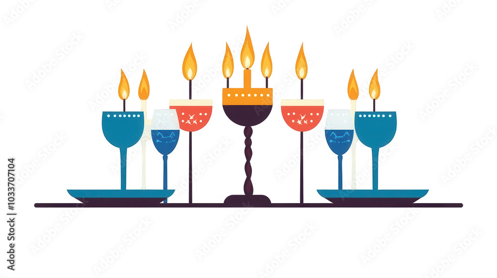 Flat Hanukkah Table Setting Icon, Jewish Holiday Feast Decor, PNG File, Isolated on White
Flat Hanukkah Table Setting Icon, Jewish Holiday Feast Decor, PNG File, Isolated on White