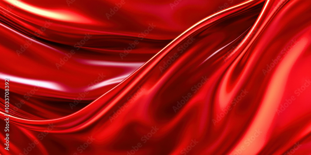 Obraz premium A red fabric with a wave pattern