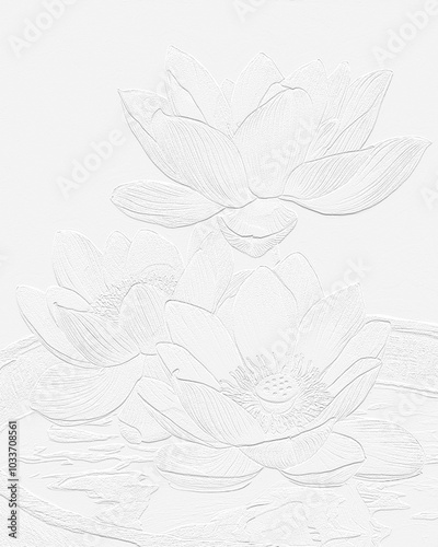 embossed image of flowers 