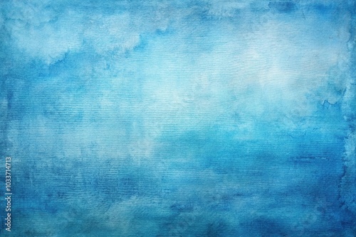 Watercolor painting on canvas with textured blue colors in minimalist style background organic material