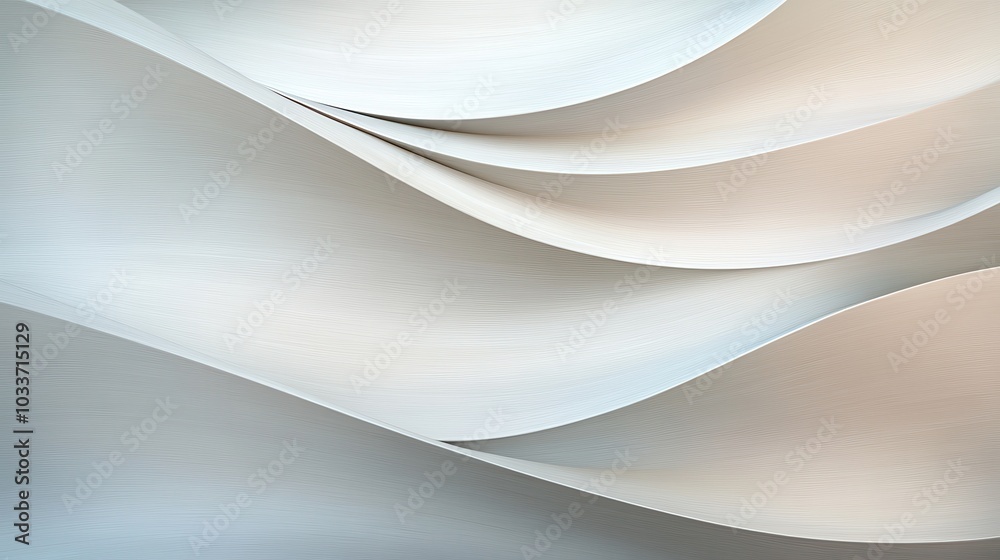 A white and gray wave pattern that appears to be made of paper A white and gray wave pattern that appears to be made of paper