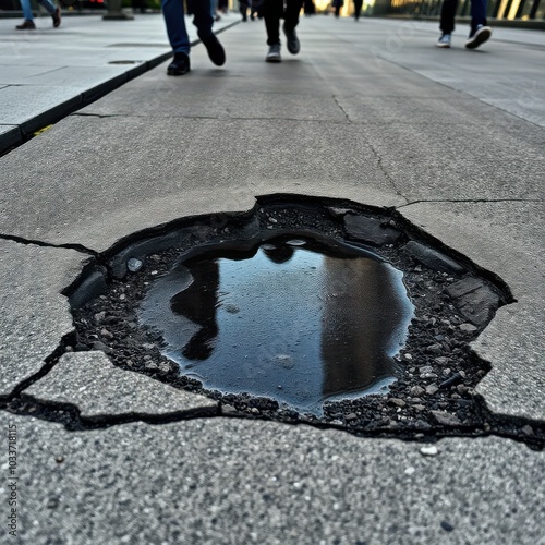 Pothole in the street