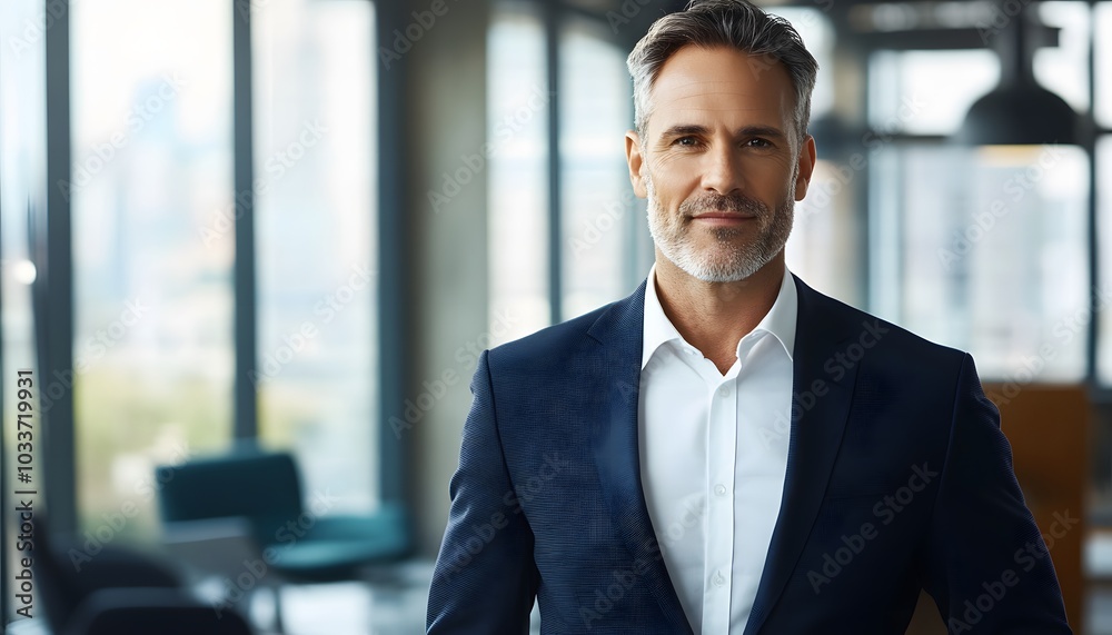 Confident Businessman in a Blue Suit Confident Businessman in a Blue Suit