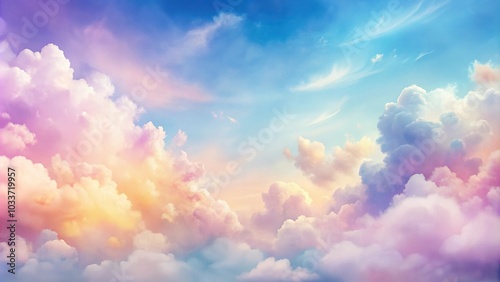 watercolor pastel sky and cloud background