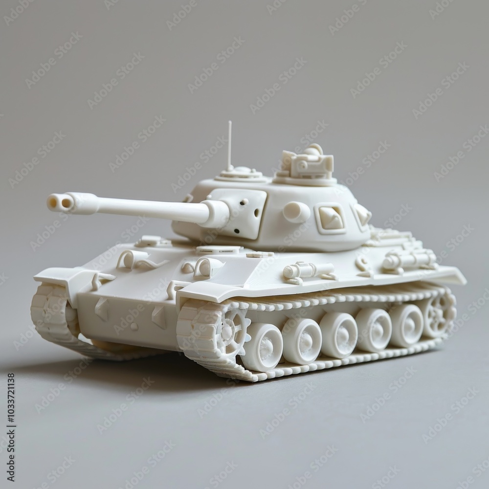 Cute Toy Tank Isolated on White Background Cute Toy Tank Isolated on White Background