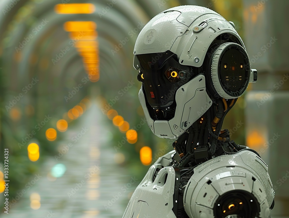 Futuristic Robot in a Cyberpunk World: A Vision of Artificial Intelligence Futuristic Robot in a Cyberpunk World: A Vision of Artificial Intelligence