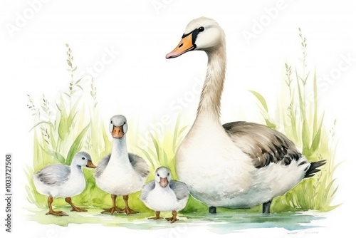 Goose cartoon animal bird.