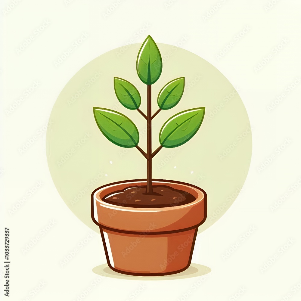 vector art plant in a pot vector art plant in a pot