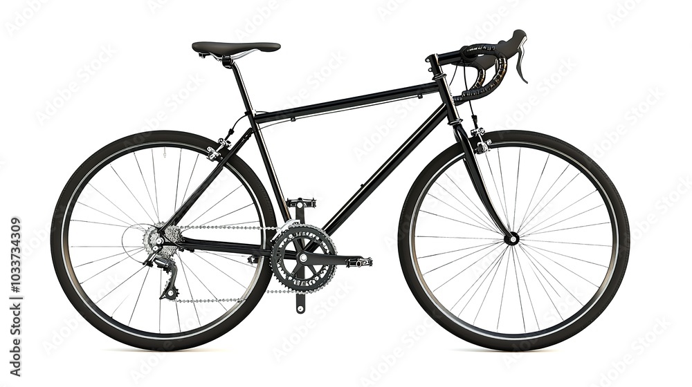 Obraz premium The Ultimate Exemplar: A Glistening GS Bike Poised on a Lonely Road under the Daylight Sky