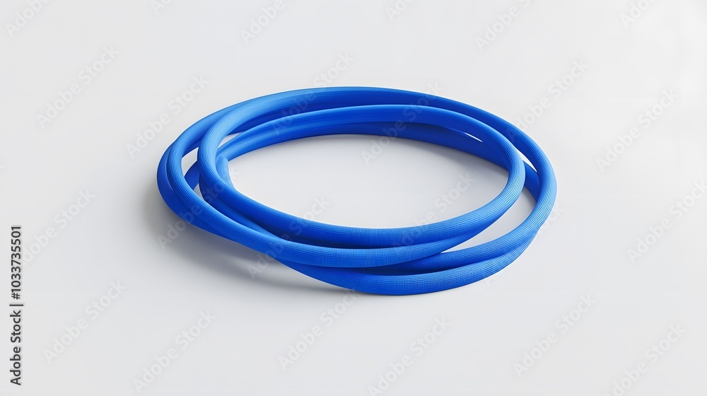 Blue sport elastic band isolated on white background. Blue sport elastic band isolated on white background.