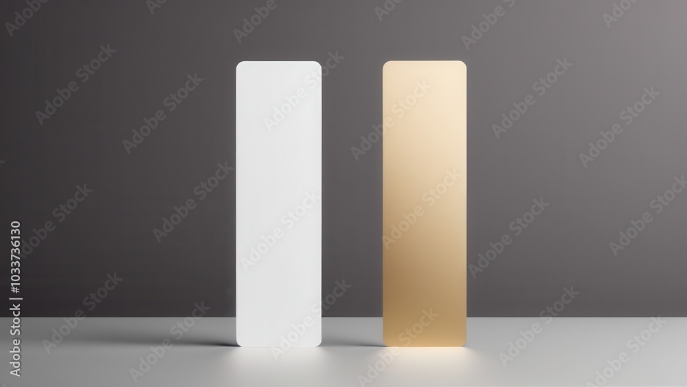 Minimalist bookmark mockup showing a classic, rectangular bookmark in a neutral setting. Great for use in digital or print media presentations, focusing solely on the bookmark design Minimalist bookmark mockup showing a classic, rectangular bookmark in a neutral setting. Great for use in digital or print media presentations, focusing solely on the bookmark design