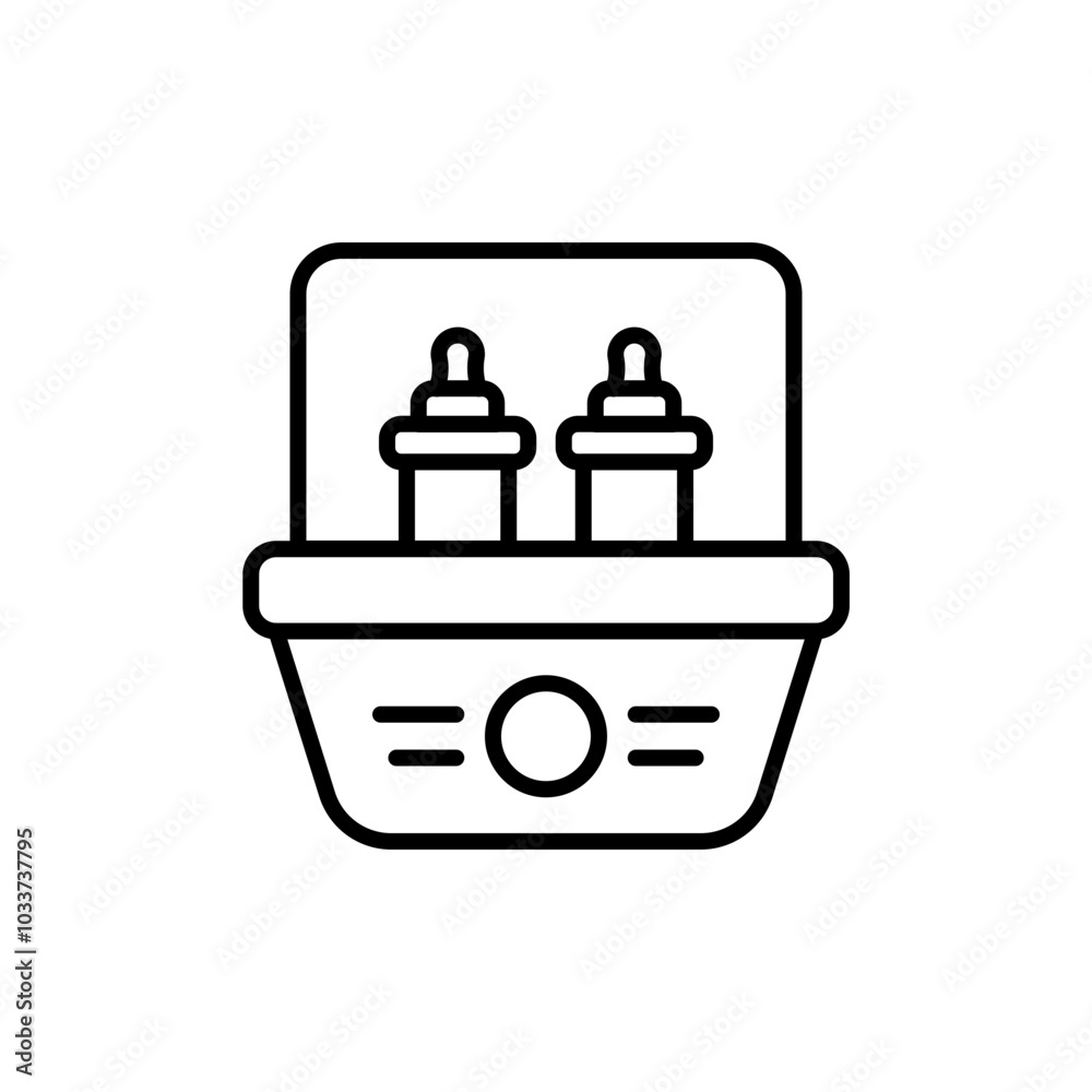Sterilizer bottle outline icons, minimalist vector illustration ,simple transparent graphic element .Isolated on white background Sterilizer bottle outline icons, minimalist vector illustration ,simple transparent graphic element .Isolated on white background