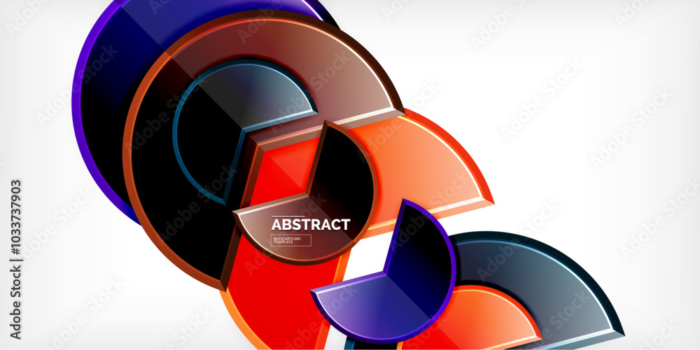 Glass reflective geometric round shapes background. Vector Illustration For Wallpaper, Banner, Background, Card, Book Illustration, landing page Glass reflective geometric round shapes background. Vector Illustration For Wallpaper, Banner, Background, Card, Book Illustration, landing page