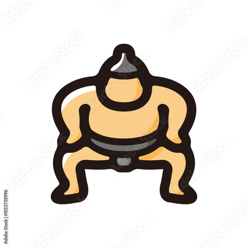Sumo outline icon for graphic design, apps and websites