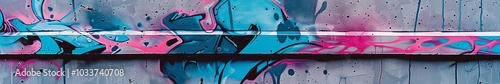 graffiti in pink and blue colors. photo