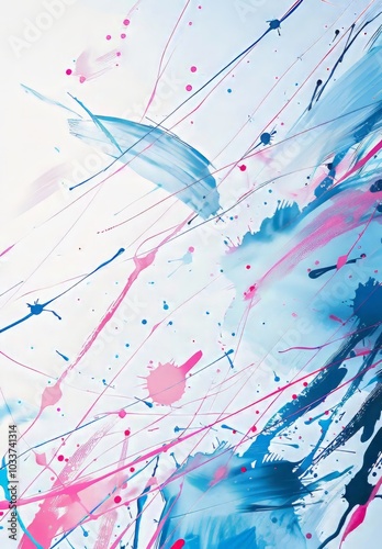 graffiti in pink and blue colors.