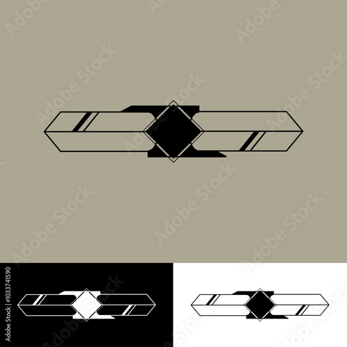 e-sport title label of two opposing swords in monochrome style illustration