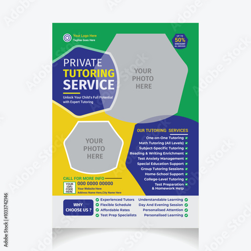 private tutoring flyer design layout