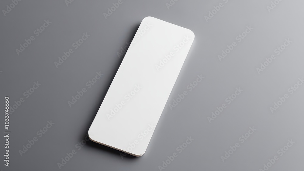 Realistic bookmark mockup featuring a simple, rectangular design. Perfect for showcasing book-related designs or promotional materials in a clean, minimal setting Realistic bookmark mockup featuring a simple, rectangular design. Perfect for showcasing book-related designs or promotional materials in a clean, minimal setting