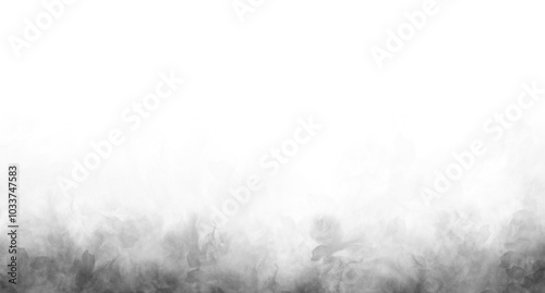 Gray fog on a transparent background.