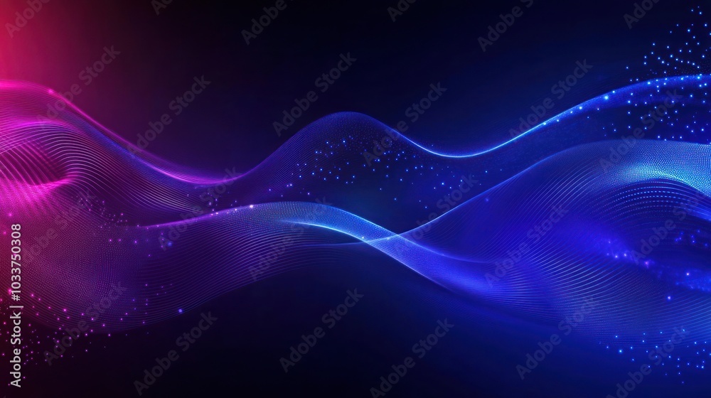 Abstract Blue and Pink Waves Abstract Blue and Pink Waves