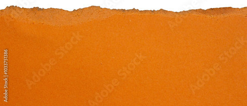 Ripped orange paper torn edges with transparent background png paper tear photo