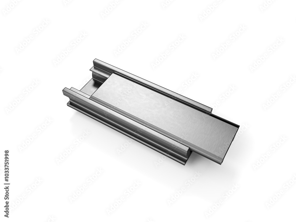 Sleek Grey Extruded Aluminum Profile Perfect For Doors And Windows Making Concept 3d Illustration Sleek Grey Extruded Aluminum Profile Perfect For Doors And Windows Making Concept 3d Illustration