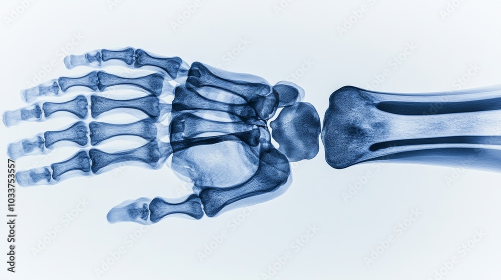 Human Hand and Wrist X ray Image Medical Anatomy Bones Healthcare Human Hand and Wrist X ray Image Medical Anatomy Bones Healthcare