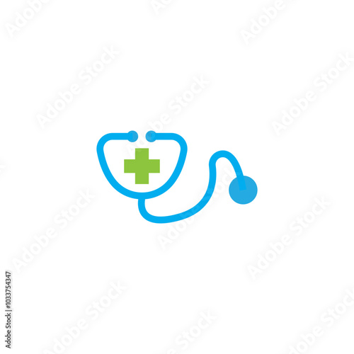 Abstract round symbol with happy human silhouette. Sport, fitness, medical or health care center logo design concept. photo