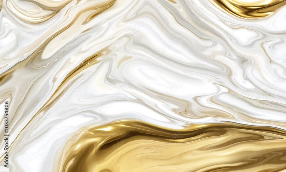Abstract swirls of gold and white Abstract swirls of gold and white