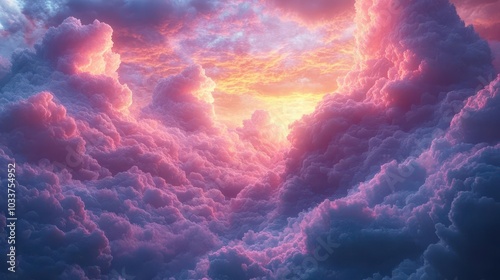 soft dreamy clouds created through generative ai tools ethereal lightness and colors merging seamlessly evoking a sense of wonder and creativity