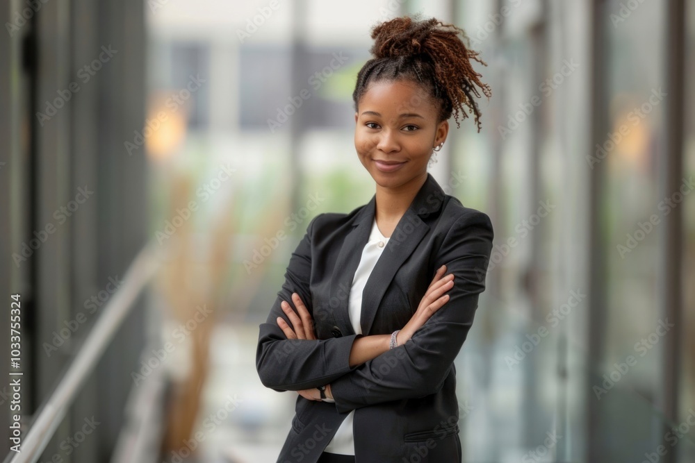 Young African American leader manager woman executive clothing. Young African American leader manager woman executive clothing.